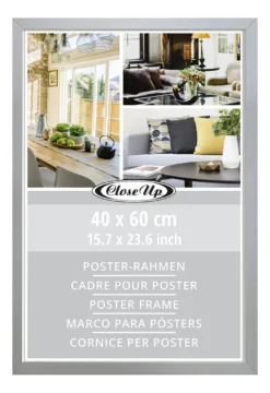 Posterrahmen 40 x 60 cm Holzdekor silber