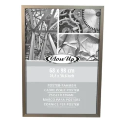 Posterrahmen 68 x 98 cm Holzdekor silber