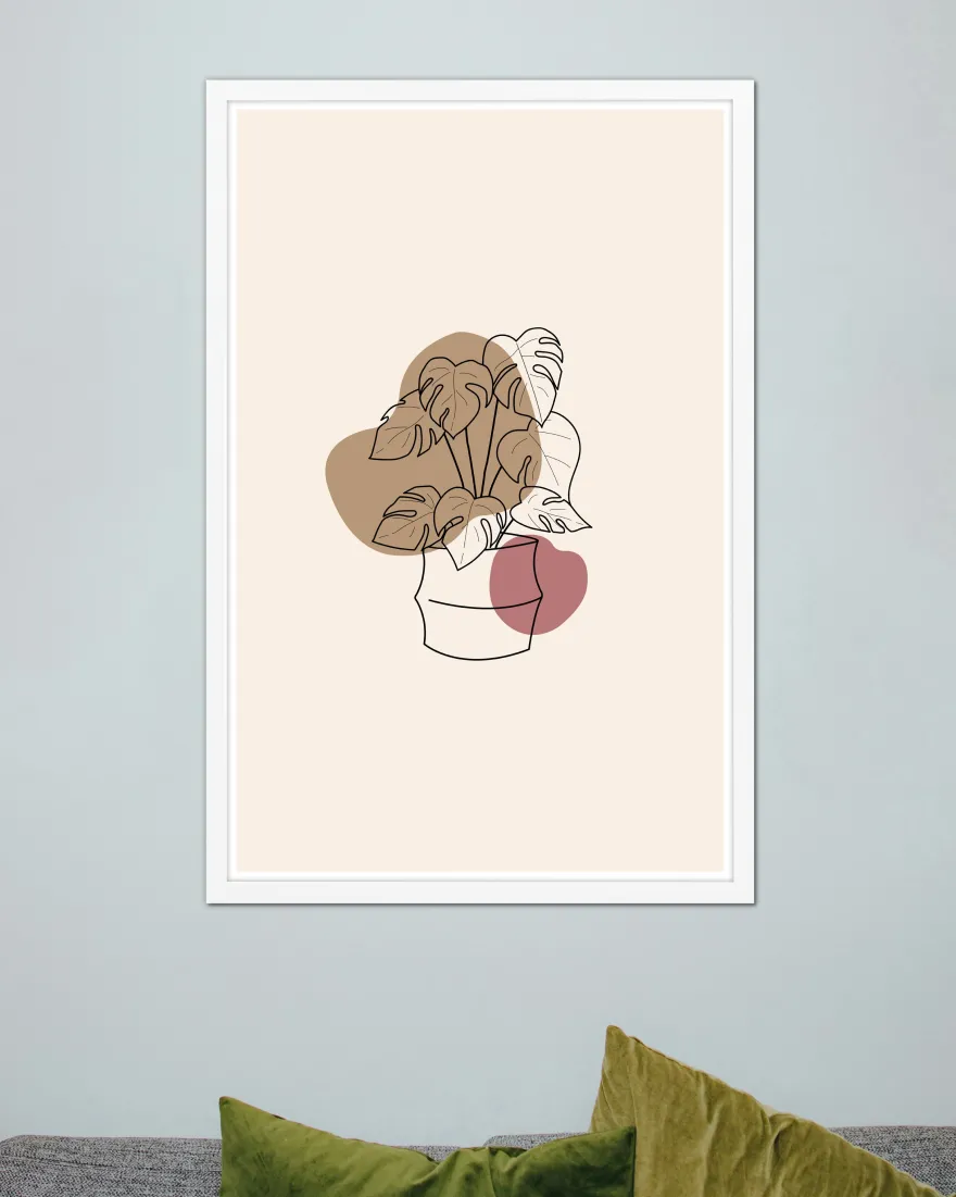 Posterrahmen 60 x 90 cm Holzdekor Weiß
