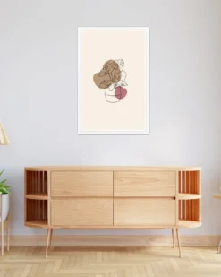 Posterrahmen 60 x 90 cm Holzdekor Weiß