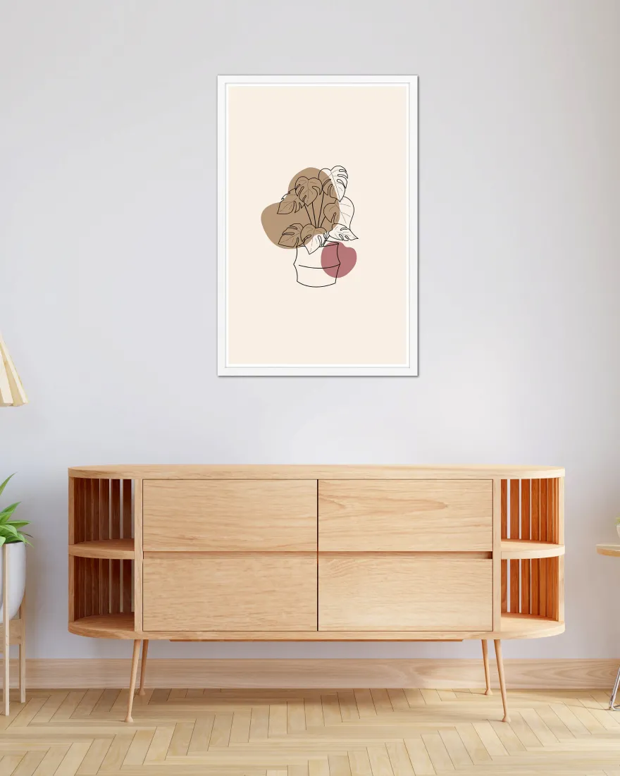 Posterrahmen 60 x 90 cm Holzdekor Weiß