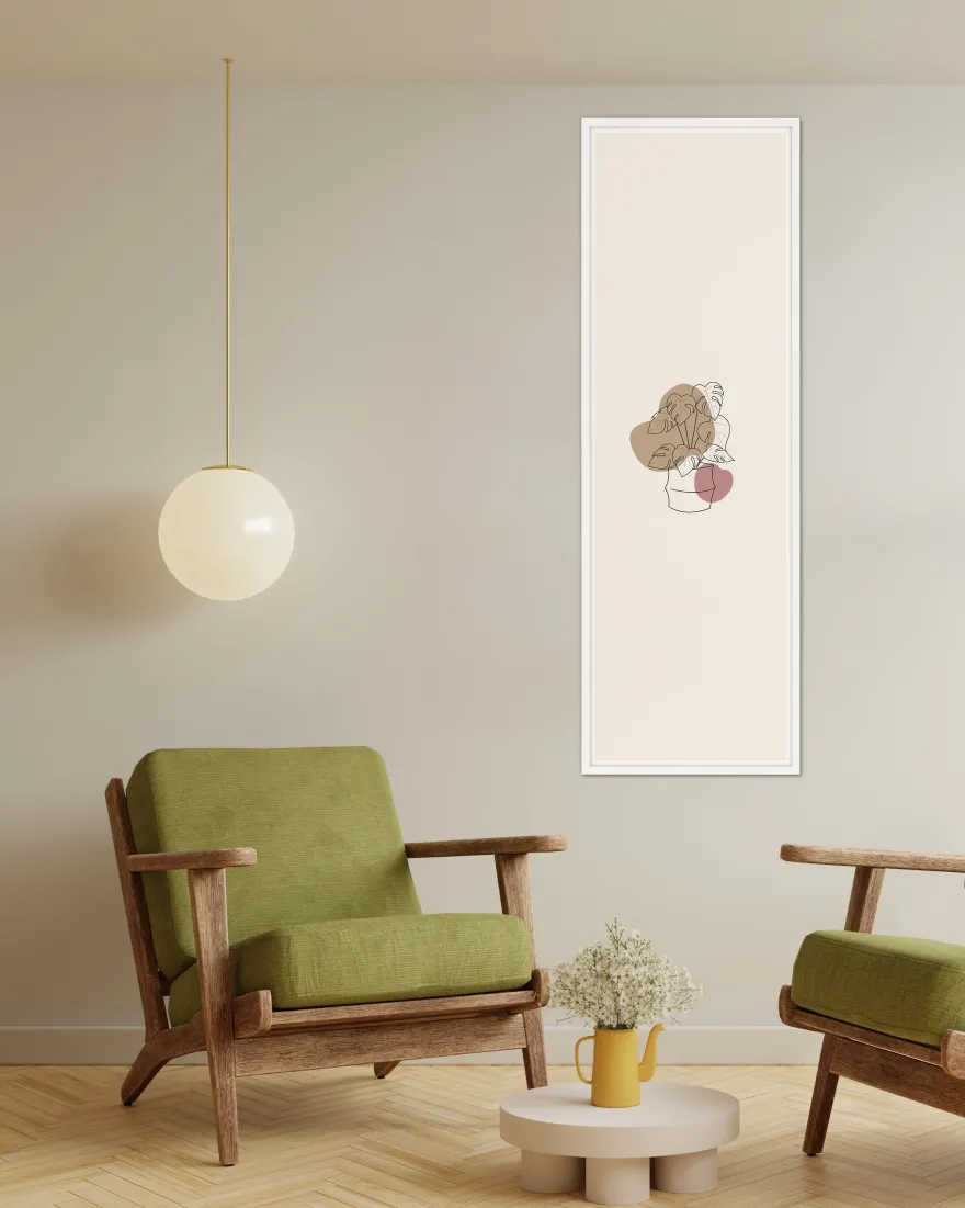 Posterrahmen 50 x 150 cm Holzdekor weiß