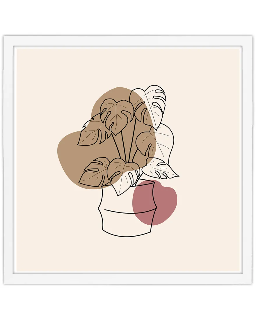 Posterrahmen 80 x 80cm Holzdekor weiß