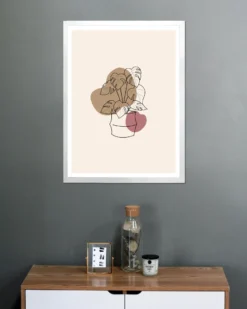 Posterrahmen 45 x 60 cm Holzdekor Weiß