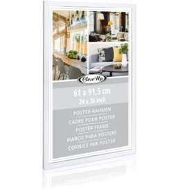 Posterrahmen 61 x 91,5 cm Holzdekor weiß 3er Set