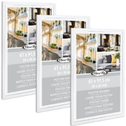 Posterrahmen 61 x 91,5 cm Holzdekor weiß 3er Set