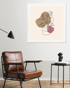 Posterrahmen 90 x 90cm Holzdekor weiß