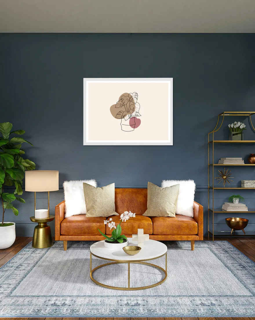 Posterrahmen 90 x 120 cm Holzdekor weiß, aus MDF