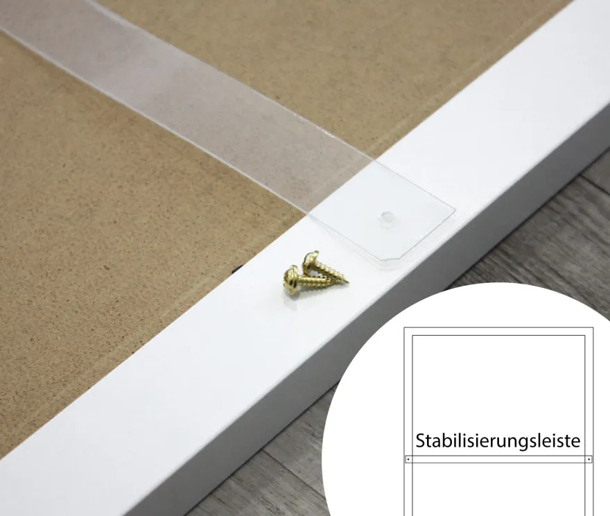 Posterrahmen 90 x 120 cm Holzdekor weiß, aus MDF