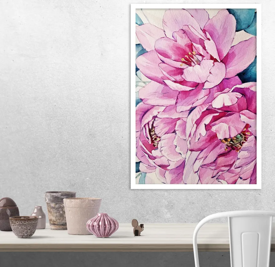 Posterrahmen 61 x 91,5 cm Holzdekor weiß