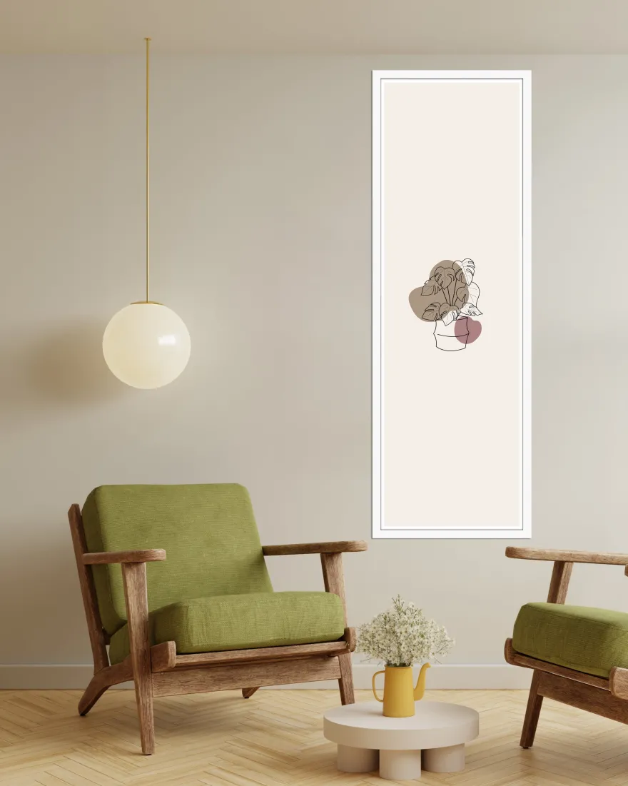 Posterrahmen 60 x 180cm Holzdekor weiß, aus MDF