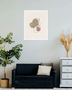 Posterrahmen 80 x 100 cm Holzdekor Weiß