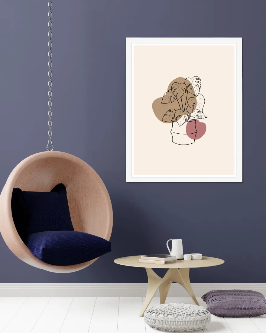 Posterrahmen 80 x 100 cm Holzdekor Weiß
