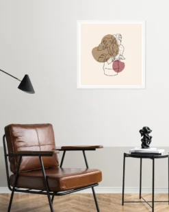 Posterrahmen 70 x 70cm Holzdekor weiß