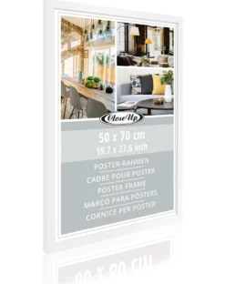Posterrahmen 50 x 70 cm Holzdekor weiß