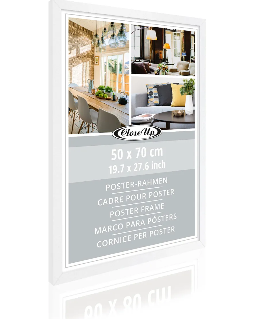 Posterrahmen 50 x 70 cm Holzdekor weiß
