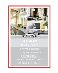 Posterrahmen 50 x 70 cm Kunststoff Rot