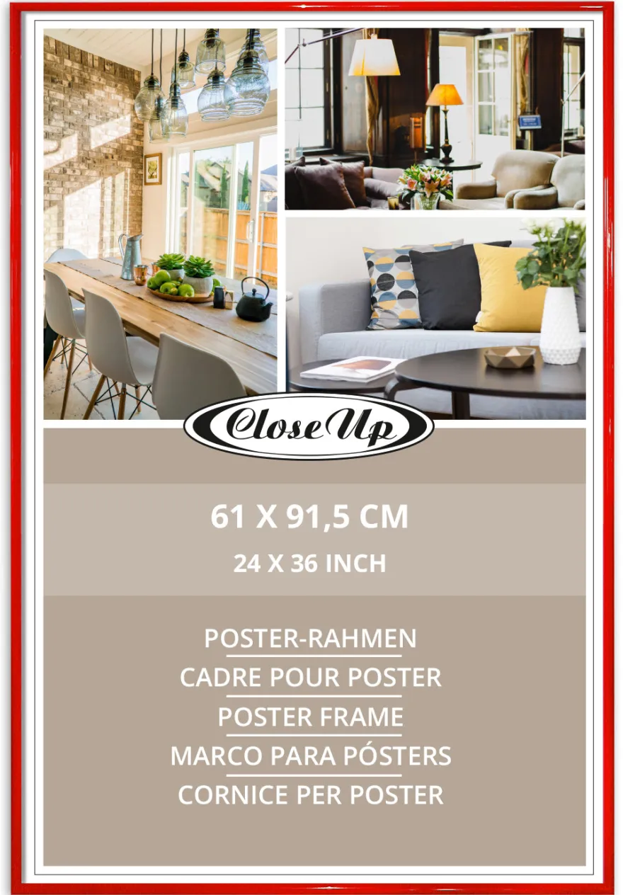 Posterrahmen 61 x 91,5cm Rot