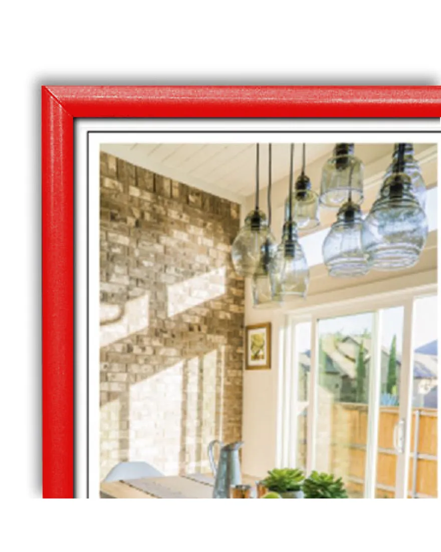 Posterrahmen 30,5 x 91,5 cm rot 4-er Set