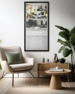 Posterrahmen 50 x 100 cm schwarz