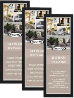 Posterrahmen 33 x 95 cm schwarz 3er Set