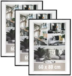 Posterrahmen 60 x 80 cm schwarz, 3er Set