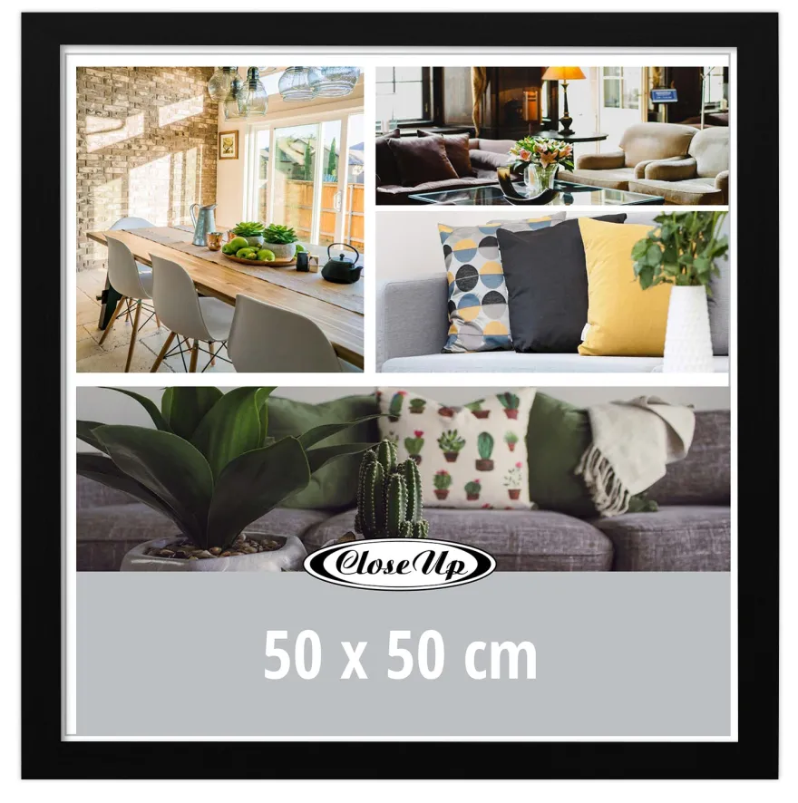Posterrahmen 50 x 50 cm schwarz 3er Set