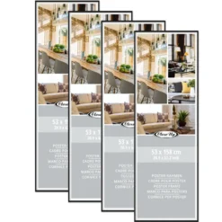 Posterrahmen 53 x 158 cm schwarz 4er Set