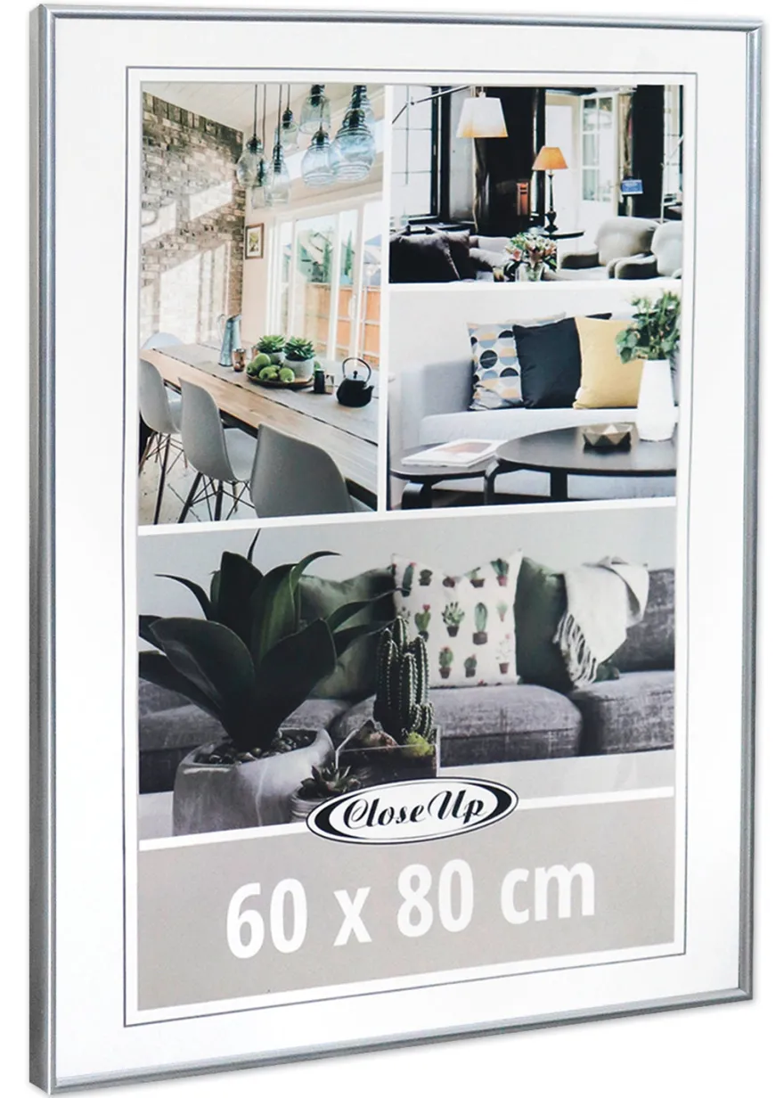 Posterrahmen 60 x 80 cm silber