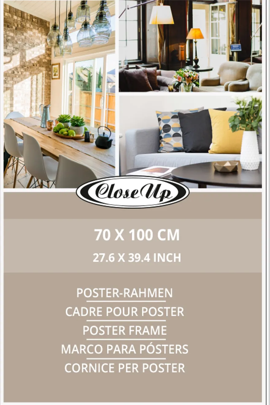 Posterrahmen 70 x 100cm silber