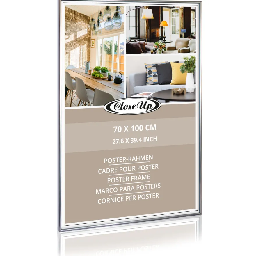 Posterrahmen 70 x 100cm silber