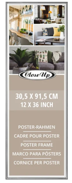 Posterrahmen 30,5 x 91,5 cm silber