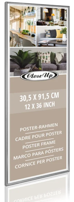 Posterrahmen 30,5 x 91,5 cm silber