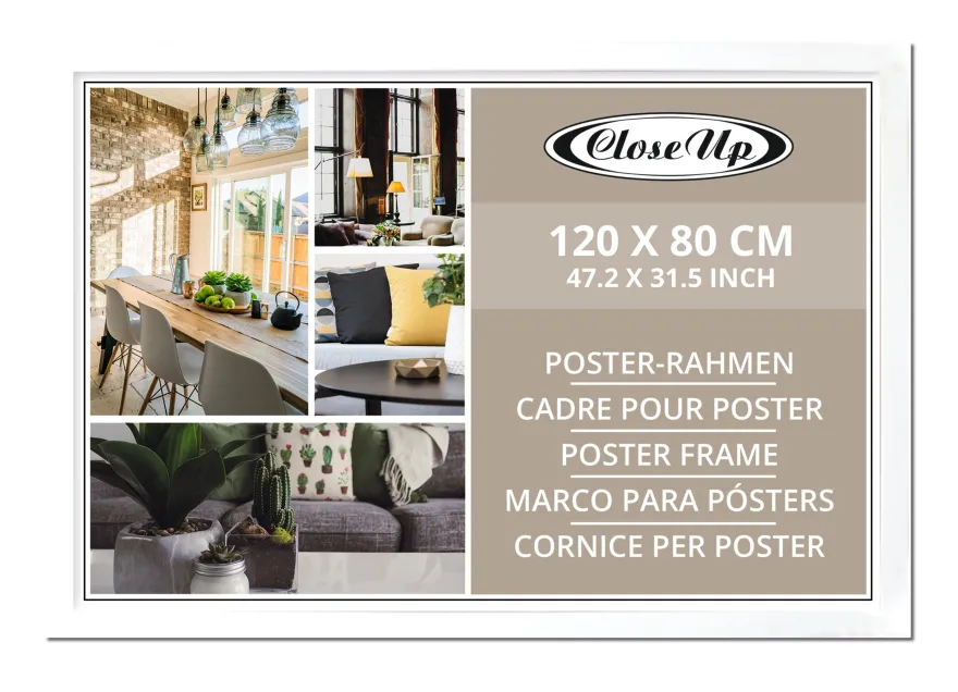 Posterrahmen 80 x 120 cm weiß