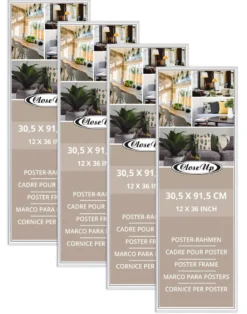 Posterrahmen 30,5 x 91,5 cm weiß 4er Set