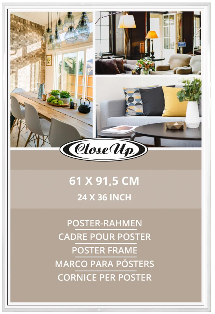 Posterrahmen 61 x 91,5 cm Weiss, 5-er Set