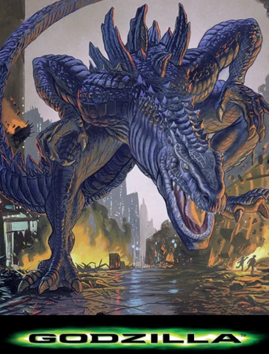 Postkarte Godzilla