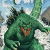 Postkarte Godzilla