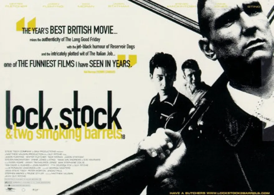Postkarte Lock, Stock & two Smoking Barrels