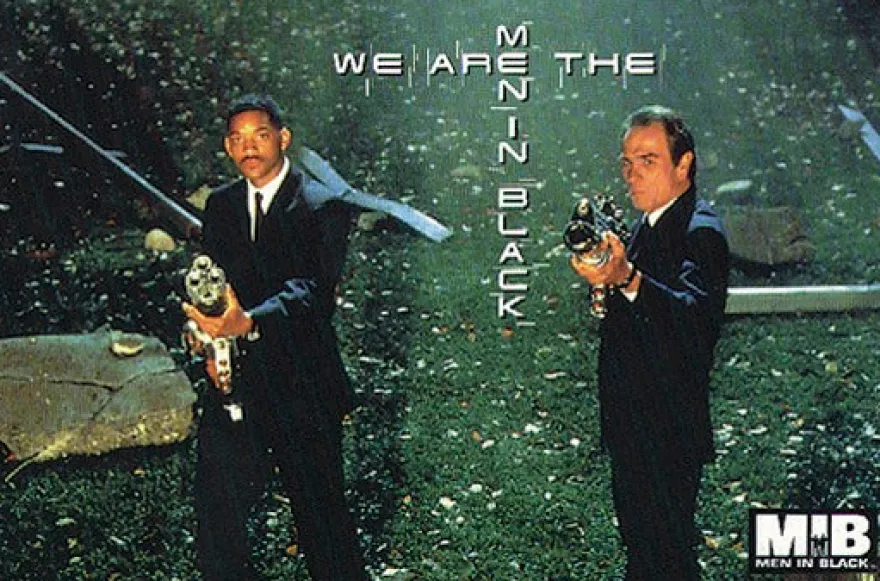 Postkarte Men in Black
