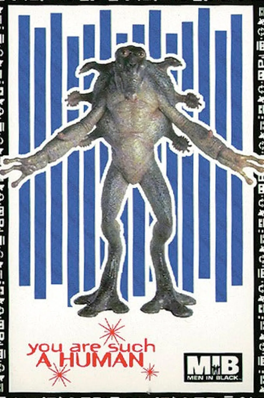 Postkarte Men in Black