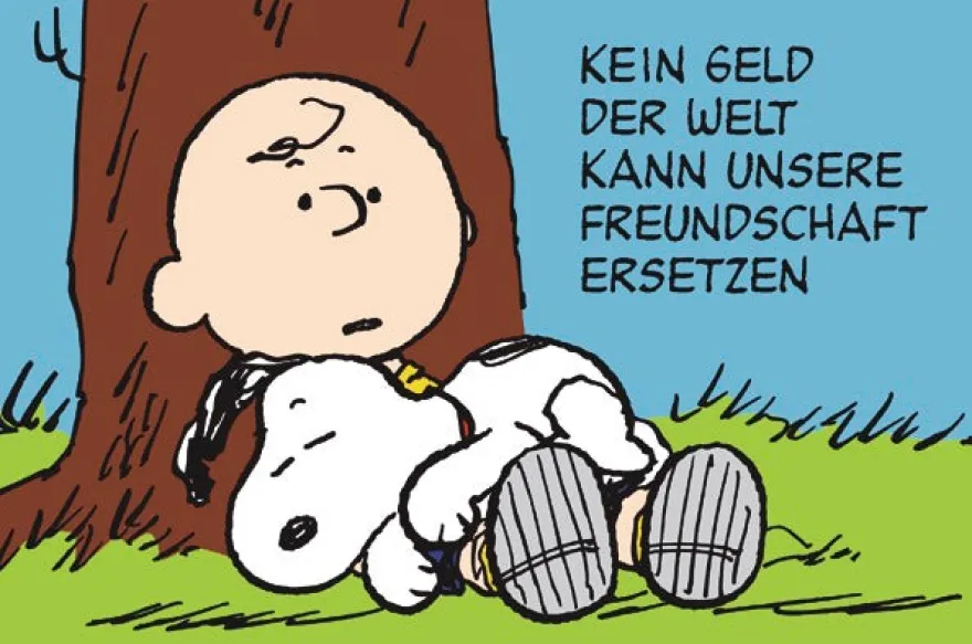 Postkarte Peanuts - Freundschaft