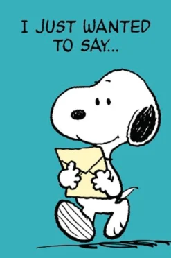 Postkarte Peanuts - I just wanted to Say...