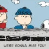 Postkarte Peanuts -We're gonna miss you!