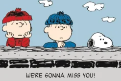 Postkarte Peanuts -We're gonna miss you!