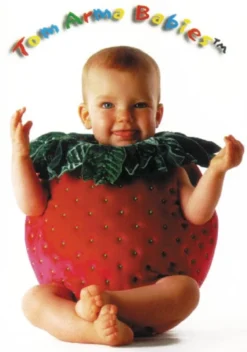 Postkarte Tom Arma Baby als Erdbeere