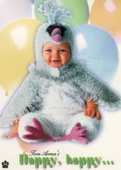Postkarte Tom Arma Baby als Vogel