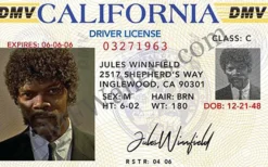 Pulp Fiction Jules Winnfield Drivers Licence Führerschein