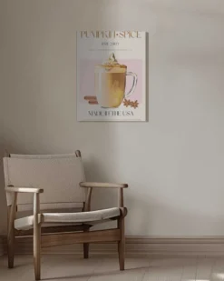Pumpkin Spice Latte Poster - Autumn Latte Delight