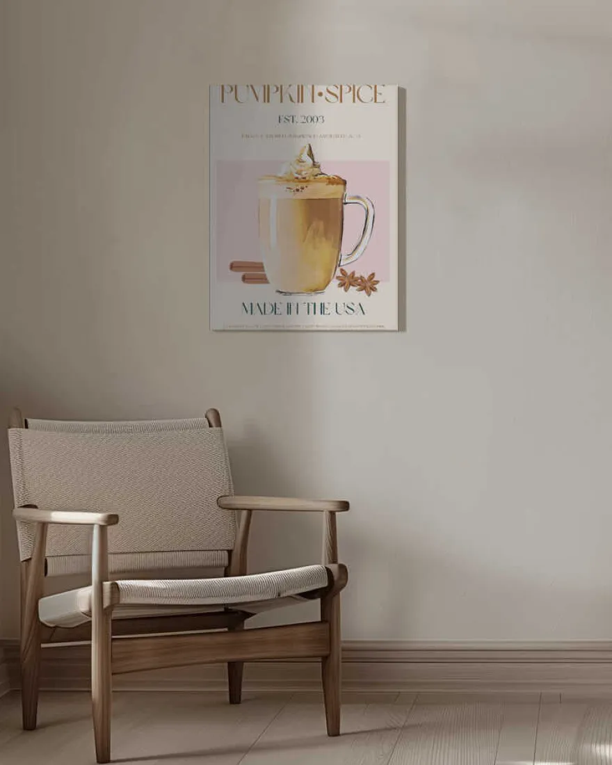 Pumpkin Spice Latte Poster - Autumn Latte Delight